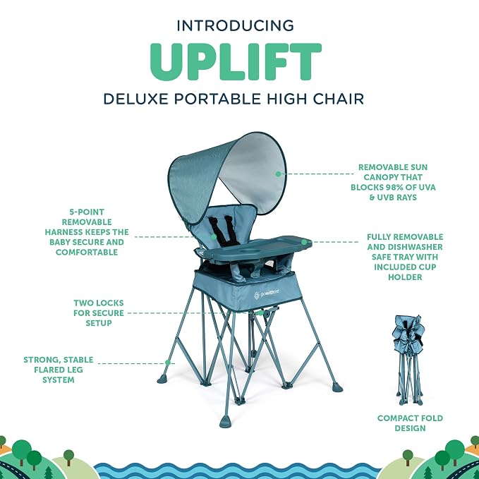 Baby Delight Go with Me Uplift Deluxe Portable High Chair | Travel High Chair | - Image 3