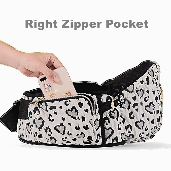 Sunveno Hip Baby Carrier with Seat, Ergonomic Baby Hip Carrier, Front-Facing - Image 8