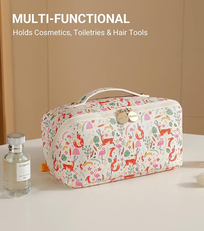Aveniee Travel Makeup Bag for Women, Large Cosmetic Organizer - Image 5