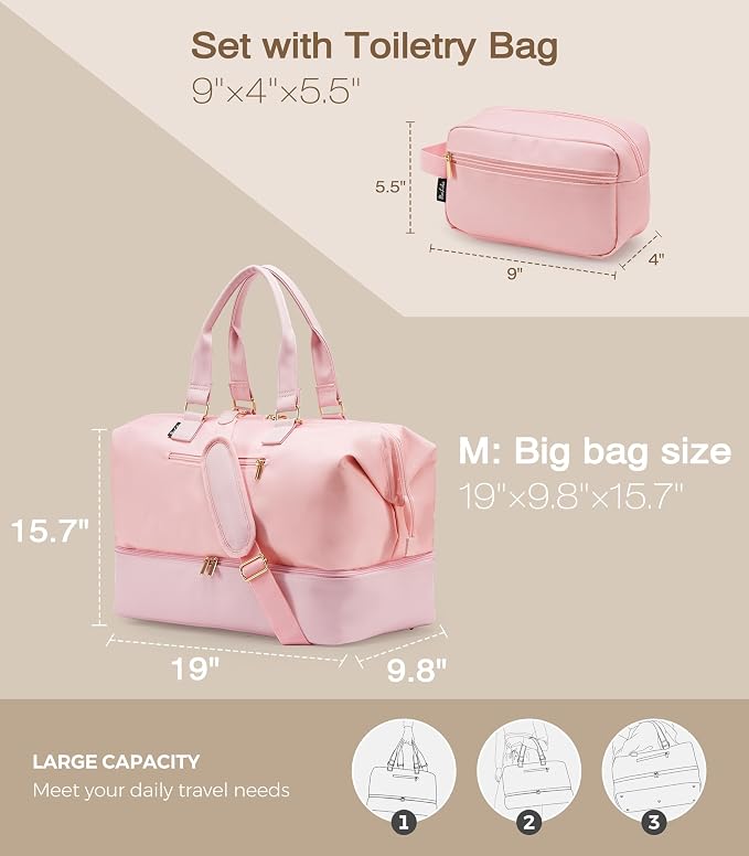 Weekender Bags for Women, Large Travel Duffel Bag - Image 4