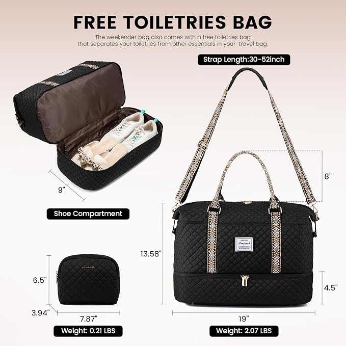 LOVEVOOK Travel Duffle Bag, Weekender Bags - Image 2