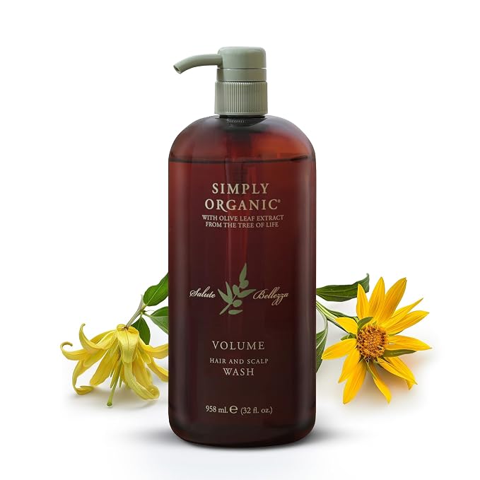 Thinning Hair Volumizing Shampoo Scalp Wash, Made in Italy, All Natural Cruelty by SIMPLYORGANIC