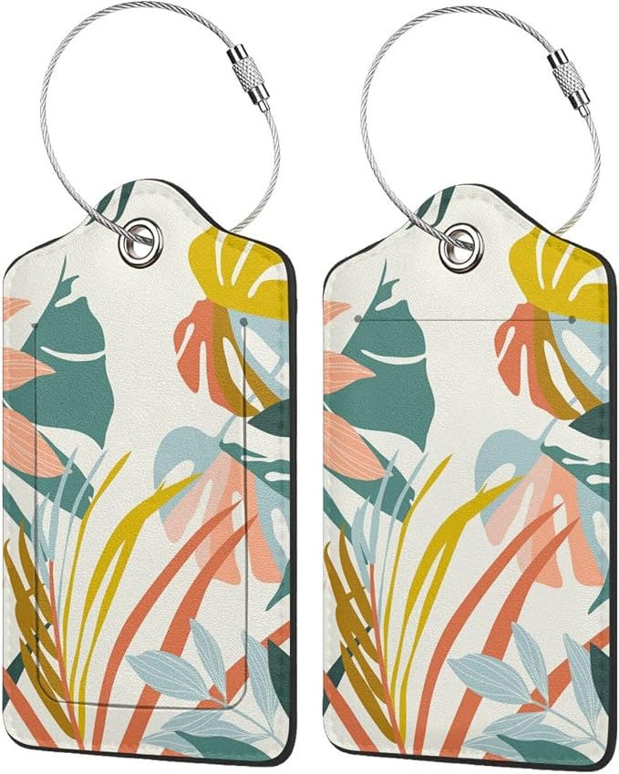 2 Pcs Boho Foliage Botanical Luggage Tag - Image 4