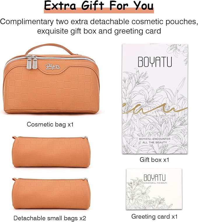 Travel Makeup Bag Organizer Cosmetic Bag: 3 Pcs Set Make up Bags - Image 6