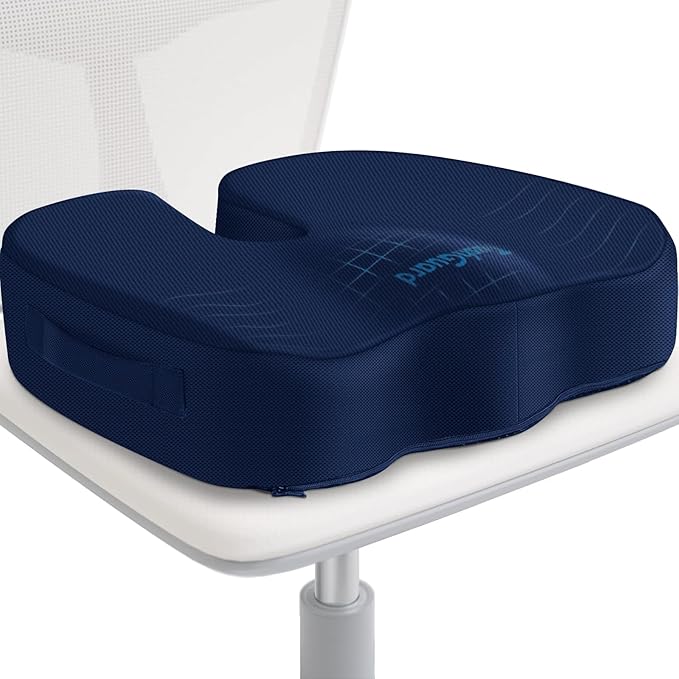 TushGuard Seat Cushion for Office Chair Memory Foam Non-Slip Cushion Back by TushGuard