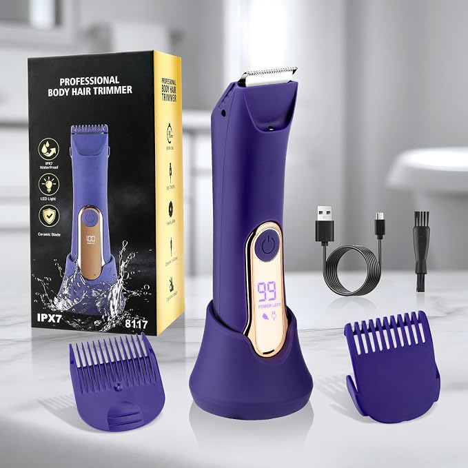 Bikini Trimmer for Women, Wet/Dry Personal Pubic Hair Trimmer Womens Electric - Image 7