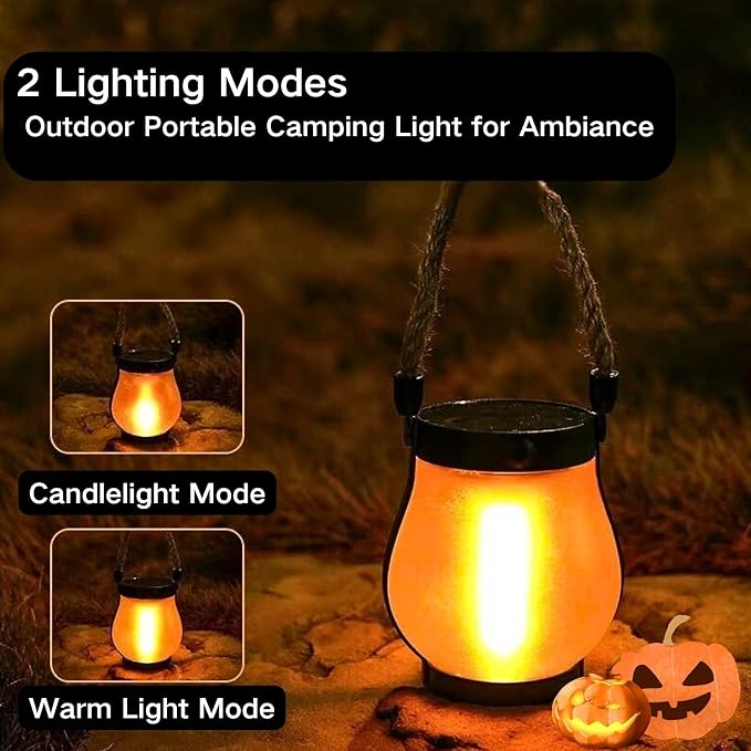 Solar Lantern Outdoor Lights, Flickering LED - Image 5