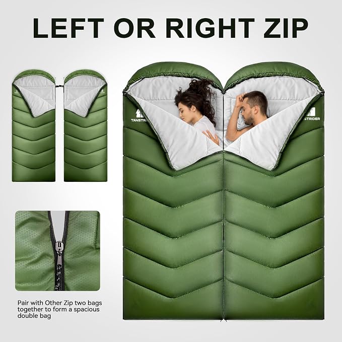 Sleeping Bags for Adults Cold Weather, Waterproof, Lightweight Camping Sleeping - Image 3