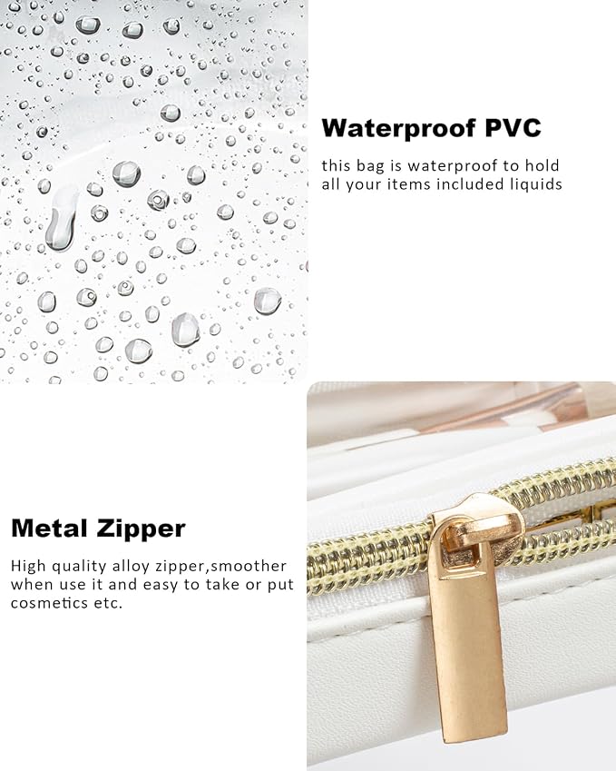 Clear Makeup Bag Small, TSA Approved Portable Toiletry Bag - Image 6