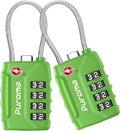 Puroma 2 Pack TSA Approved Luggage Locks, 4 Digit Combination Travel Locks by Puroma