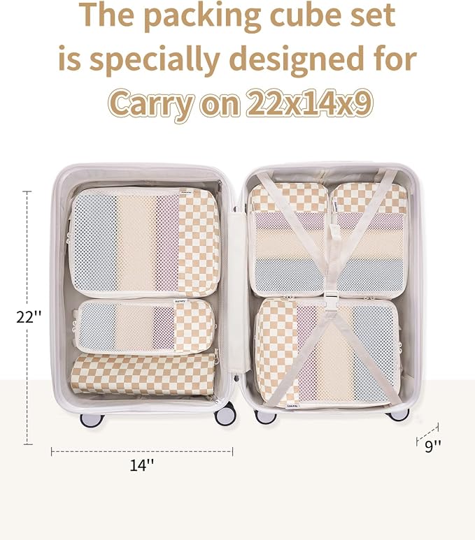 Narwey 6 Set Compression Packing Cubes - Image 2