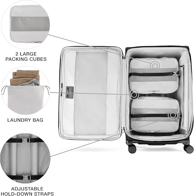 Travelpro VersaPack+ Lightweight Softside Expandable Checked Luggage, 8 Spinner - Image 8
