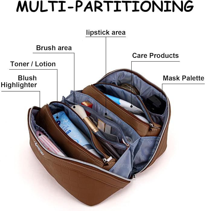 Travel Makeup Bag Organizer Cosmetic Bag: 3 Pcs Set Make up Bags - Image 5