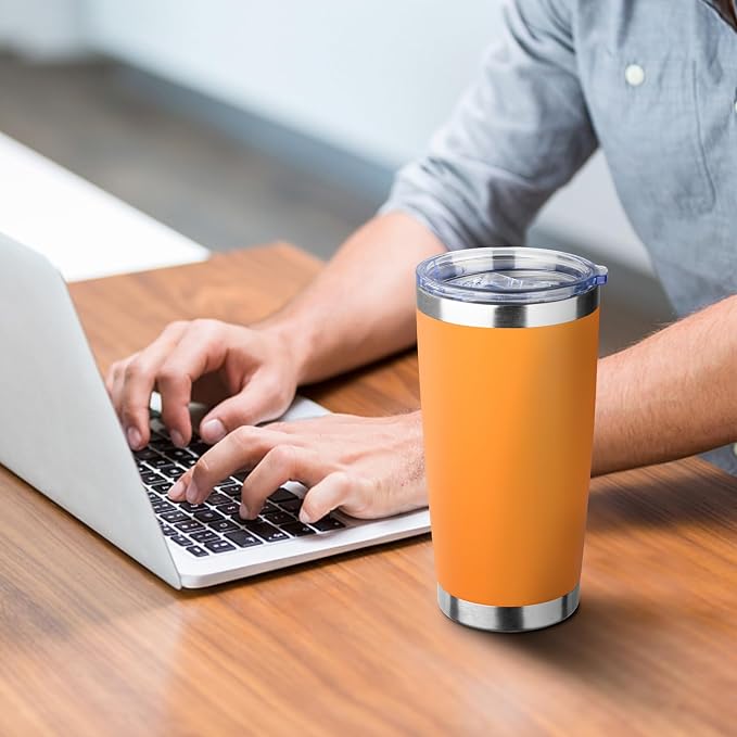 20oz Tumbler with Straw and Brush, Stainless Steel Vacuum Insulated tumbler - Image 5