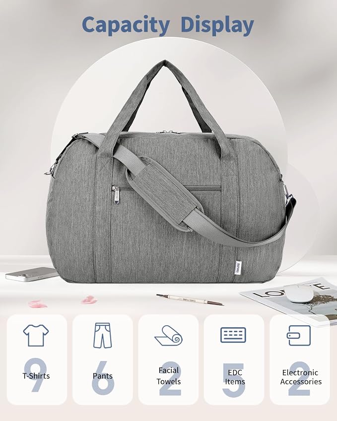 Narwey Carry on Bag 22x14x9 Airlines Approved, Carry on Duffle Bag - Image 7