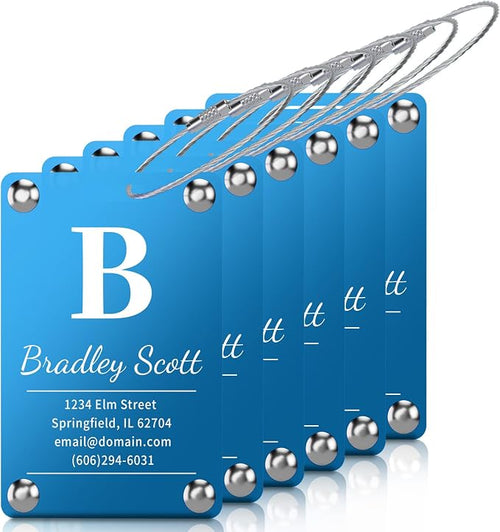 6 Pack Personalized Luggage Tags by Unknown