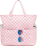 LEDAOU Large Beach Tote Bag Women Waterproof Sandproof Zipper Beach Tote Bag by LEDAOU