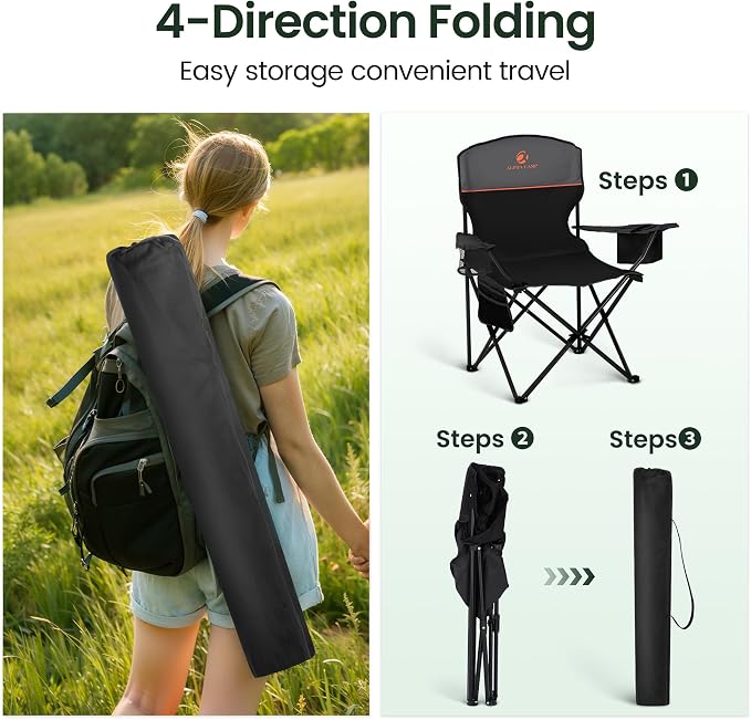 HIGH POINT SPORTS 2 Pack Portable Camping Chair - Image 9