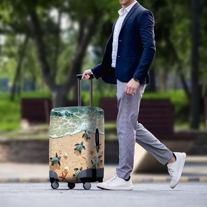 Sea Turtles Luggage Cover Anti-scratch Dustproof Suitvase Protector Fits 26-29 - Image 3