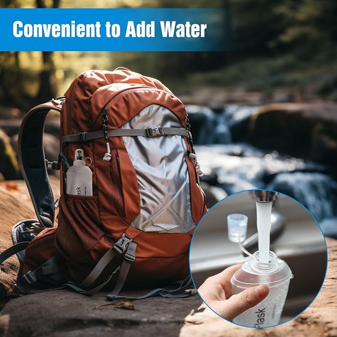 AXEN Soft Flask TPU Foldable Running Hydration Flask, Soft Collapsible Water - Image 5