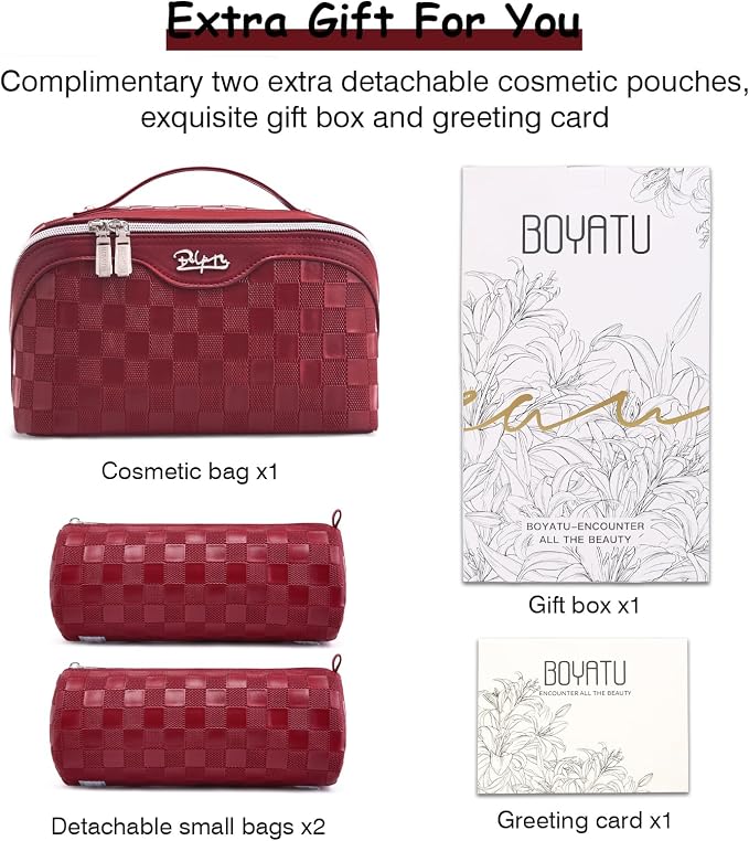 Travel Makeup Bag Organizer Cosmetic Bag: 3 Pcs Set Make up Bags - Image 5