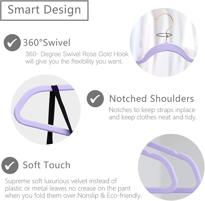 MIZGI Premium Velvet Hangers Heavy Duty - Image 3