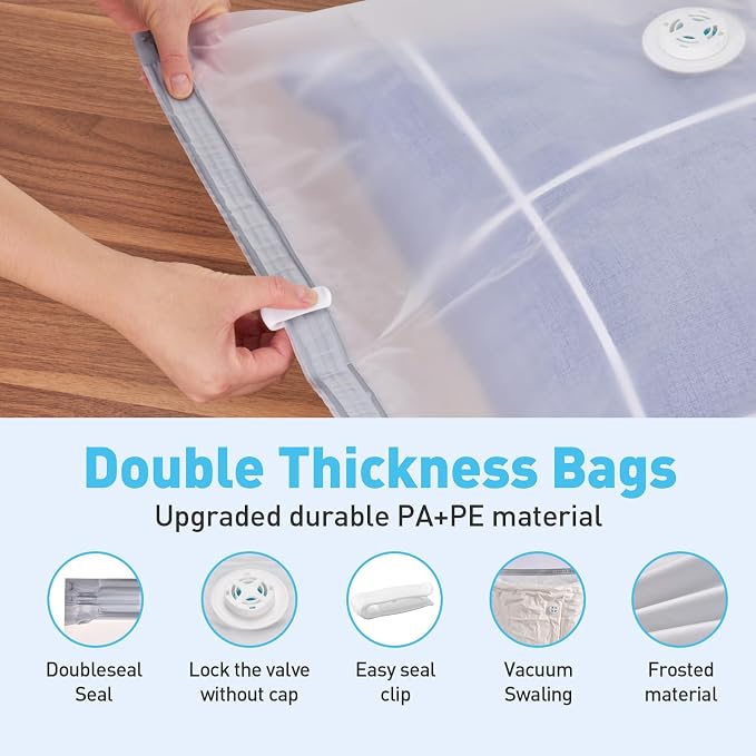 25 Pack Vacuum Storage Bags, Vacuum Sealed Storage Bags, Space Saver Bag - Image 5