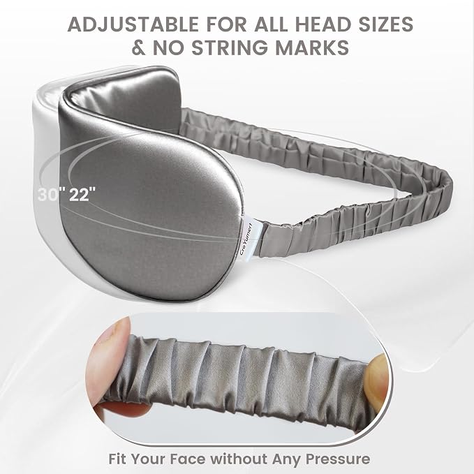 Pure 22 Momme 6A Grade Mulberry Silk Sleep Mask - Image 4