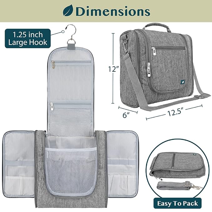 PAVILIA Extra Large Toiletry Bag Travel Bag - Image 2
