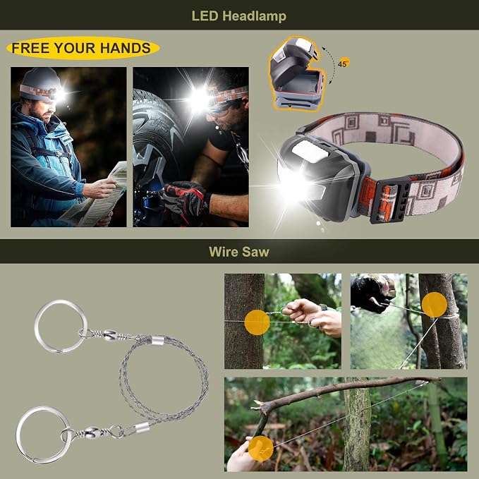 XUANLAN Emergency Survival Kit, Outdoor Survival Gear Tool - Image 3