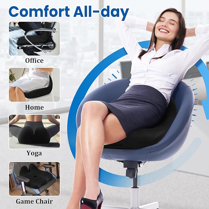 Seat Cushion, Memory Foam Office Chair Seat Cushion - Image 5