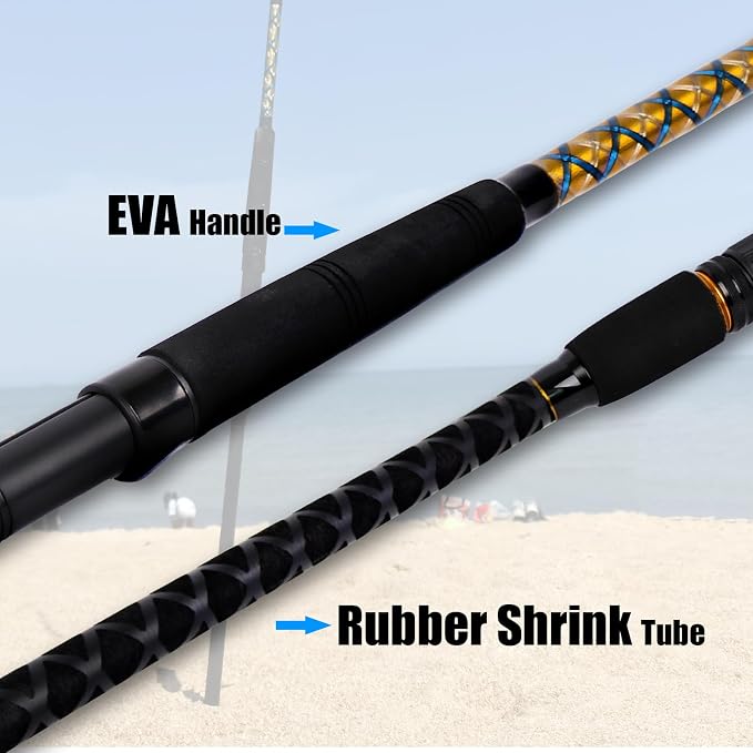 Fiblink Surf 2-Piece/3-Piece/4-Piece Fishing Rod Spinning/Casting Carbon Fiber - Image 6