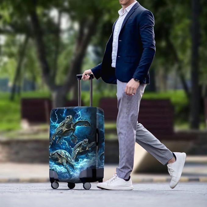 Sea Turtle Suitcase Cover Fits 30-32 Inch Luggage - Image 3