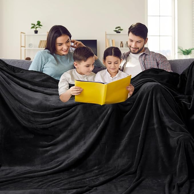 PHF Oversized King Fleece Blanket 120"x120", No Shed No Pilling Big Soft Blanket - Image 2