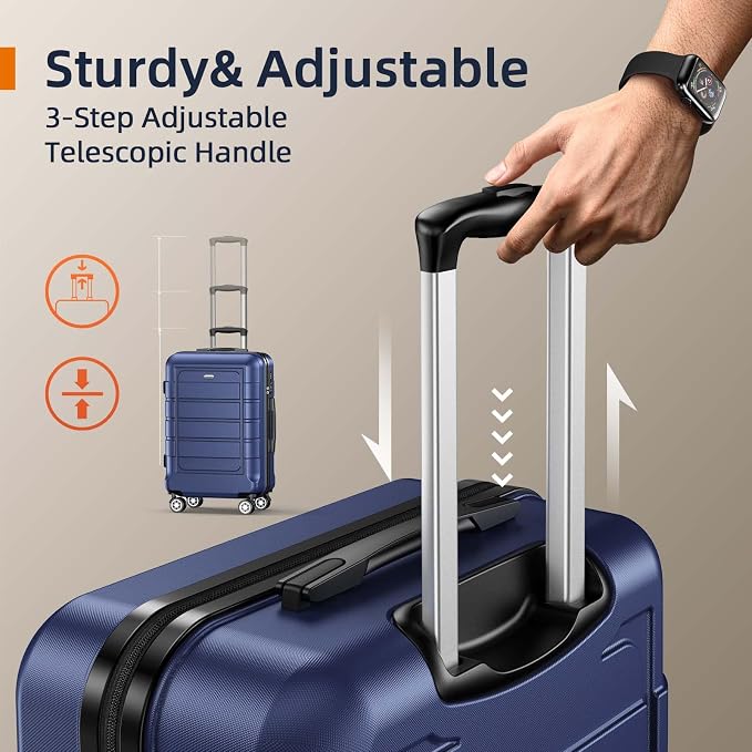 SHOWKOO Luggage Sets Expandable PC+ABS Durable Suitcase Double Wheels TSA Lock - Image 4
