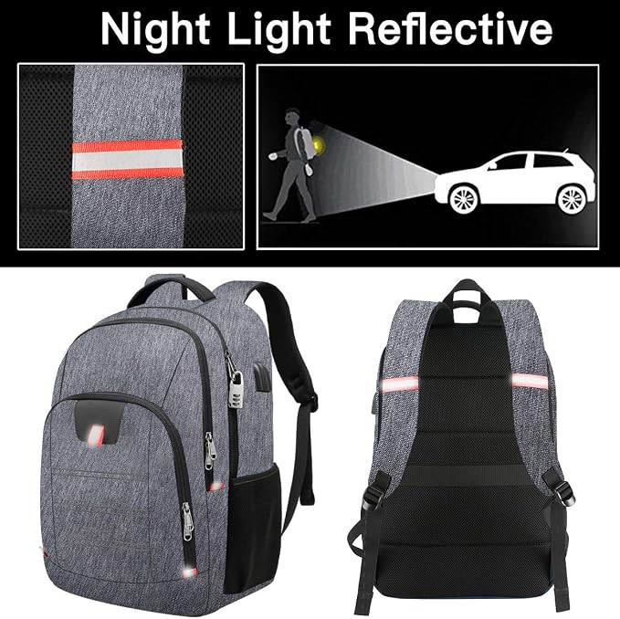 Laptop Backpack for Men, Large Anti-Theft Business Travel Backpack - Image 4