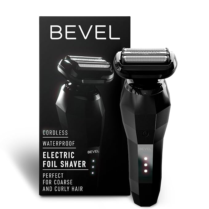 Bevel Electric Shaver for Men, Mens Foil Shavers for face, Wet & Dry Shave by Bevel