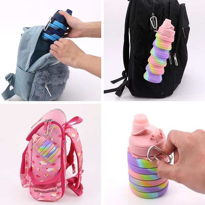 Collapsible Water Bottles for Travel, Foldable Sports Water Bottle for Kids - Image 7