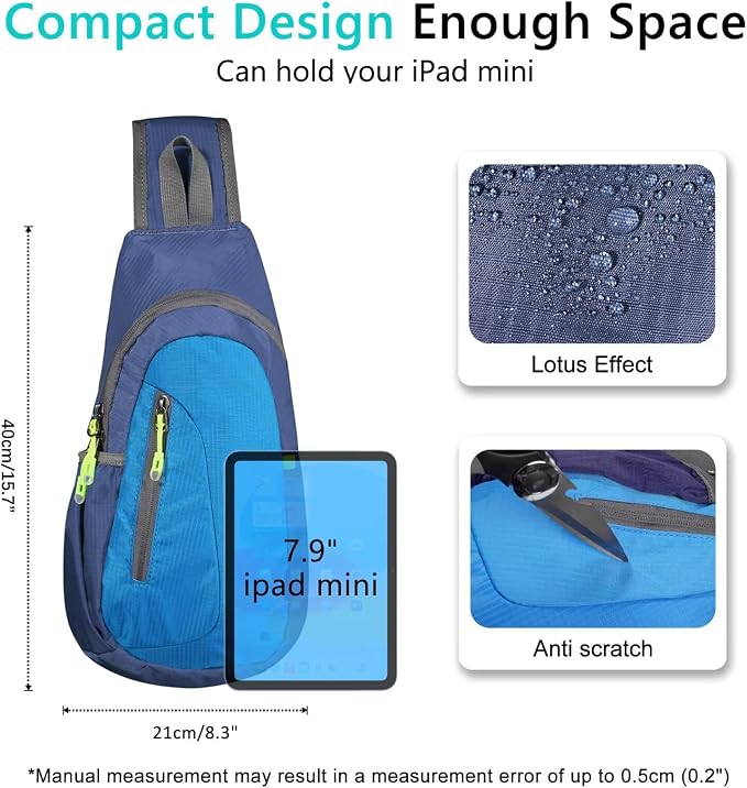 TITECOUGO Small Sling Bag, Lightweight Crossbody Backpack - Image 4