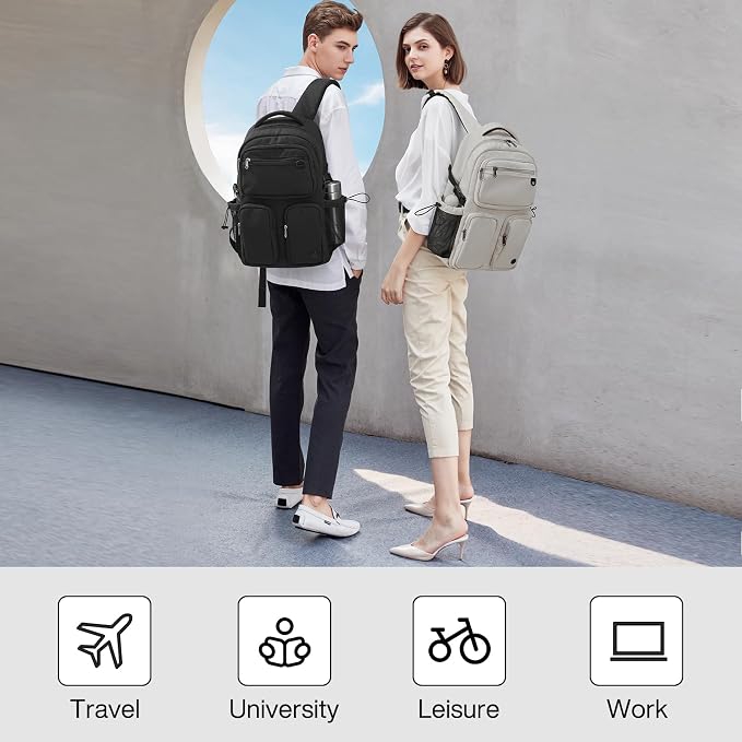 mixi Travel Laptop Backpack, Lightweight Durable School Bookbag Men Woman 15.6" - Image 6