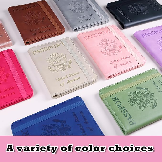 Melsbrinna Premium Leather Passport Holder Covers Case, Waterproof Rfid - Image 7