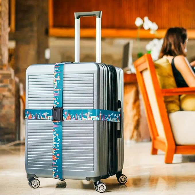 Adjustable Travel Luggage Strap Suitcase Belt Travel Bag Accessories 1.96 in W - Image 6