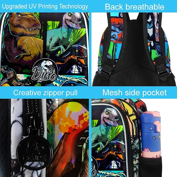 CCJPX Toddler Backpack for Boys Girls, Dinosaur Unicorn Cat Preschool Bookbag - Image 6
