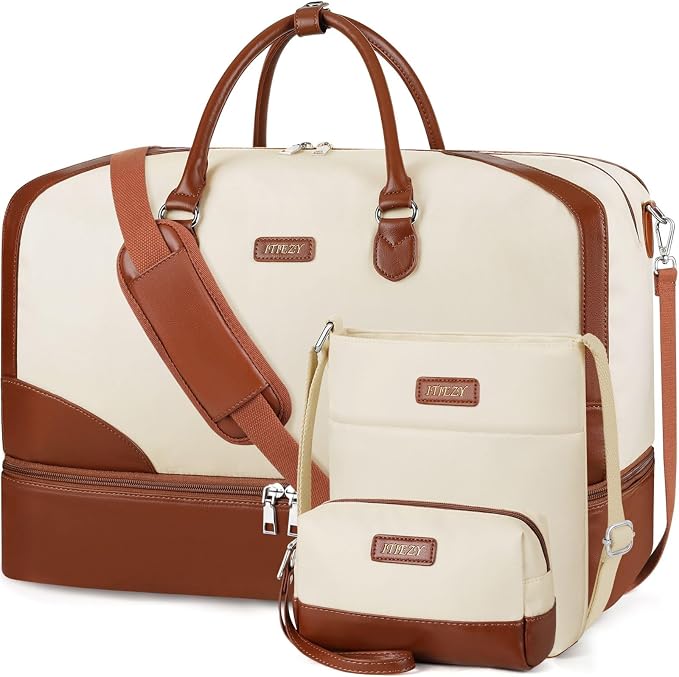 Weekender Bag for Women, Travel Duffel Bag Carry On Overnight Bag by ITIEZY