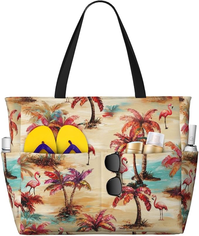 Beach Bag for Women Beach Tote Bag Waterproof Sandproof Large Bags by NLZI