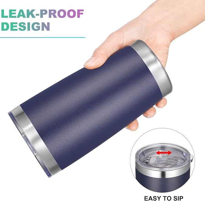 VEGOND 20oz Tumbler with Lid and Straw Stainless Steel Tumbler Cup Bulk Vacuum - Image 3