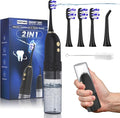 Portable Water flosser with Electric Toothbrush, 2 in 1 Teeth Cleaning Kit by UNINGOPI