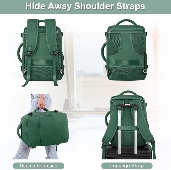 Travel laptop Backpack for Women, Personal Item Size Flight Approved, 16 Inch - Image 5