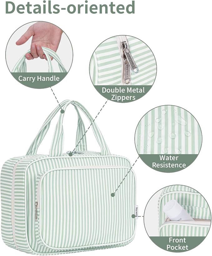 Narwey Striped Travel Toiletry Bag - Image 8