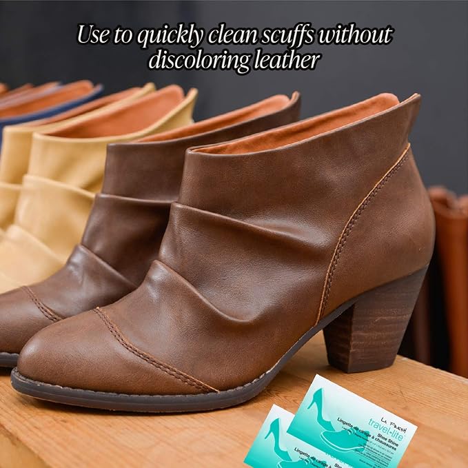 LA Fresh Travel Lite Pre-Moistened Shoe Shine Wipes Pack of 50 Individually - Image 5